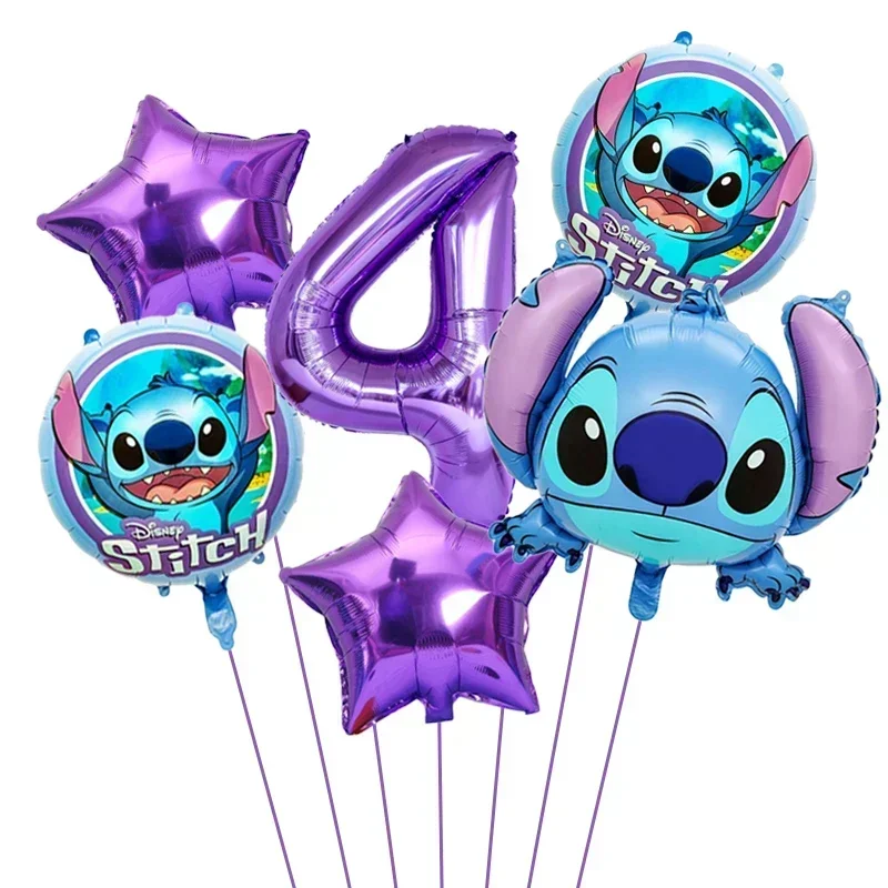 1 set di palloncini per feste a tema Lilo & Stitch Set di palloncini in foglio di alluminio con punto carino per la decorazione di compleanno di ragazzi e ragazze