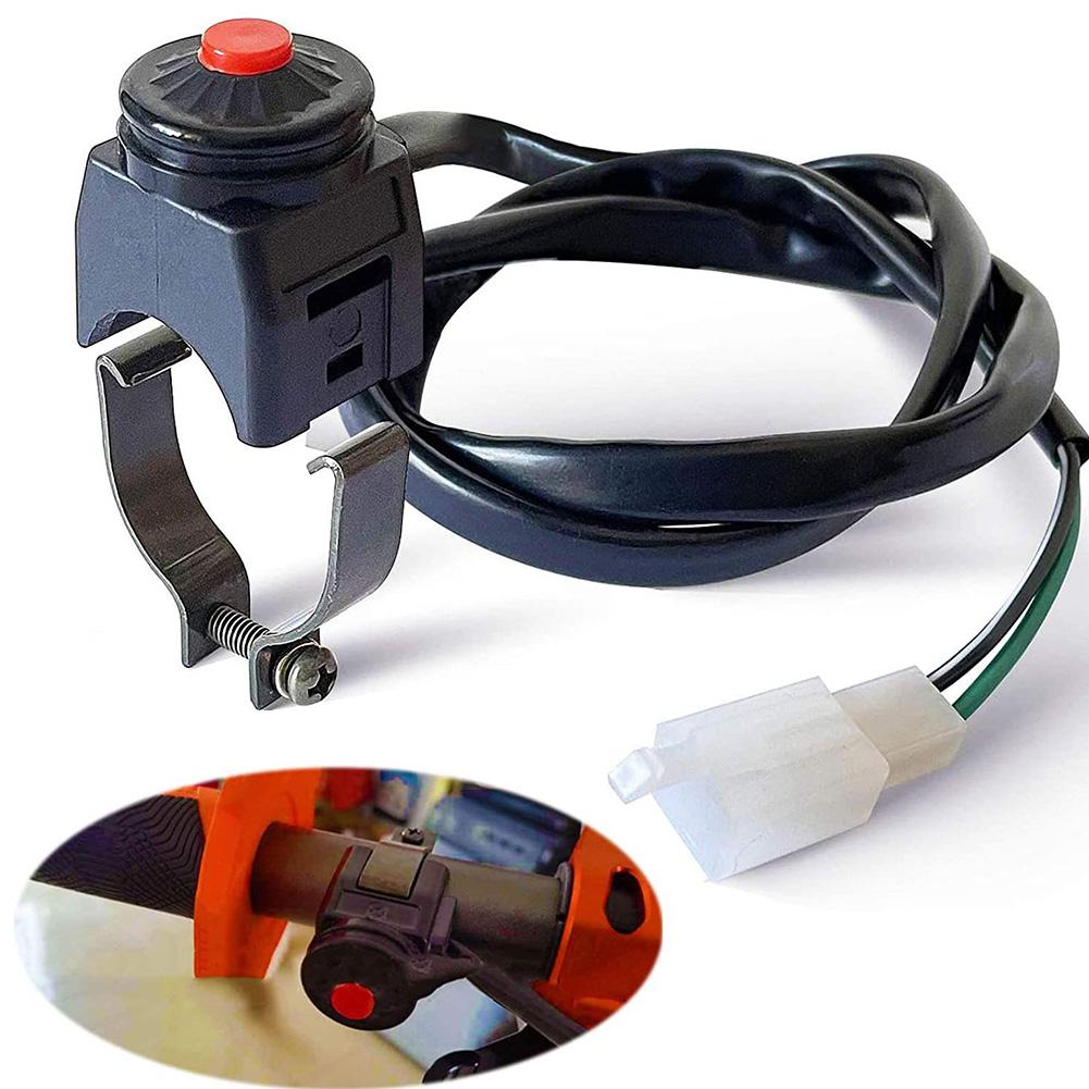 Motorcycle Kill Stop Switch Red Push Button Horn Starter Dirt Bike ATV UTV Dual Sport For 22mm Handlebar Mounted Bars