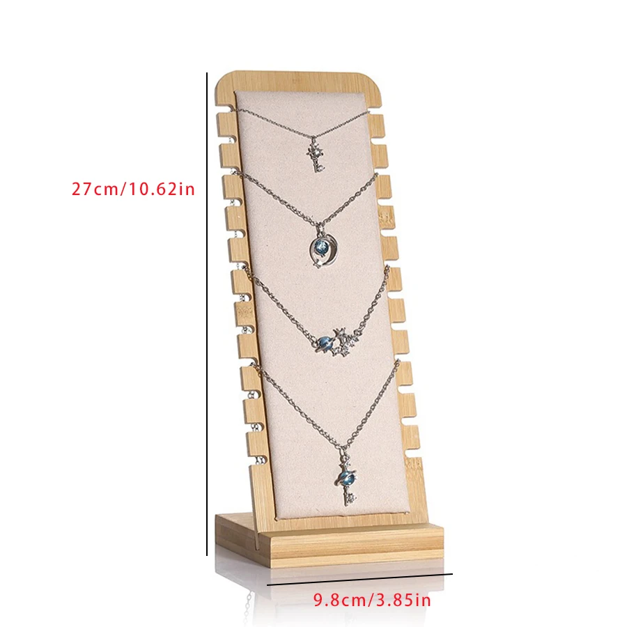 1PC, Bamboe Verticale Sieraden Ketting Displaystandaard, Geschikt voor Sieraden Display Verkoop en Familie Ketting Display.