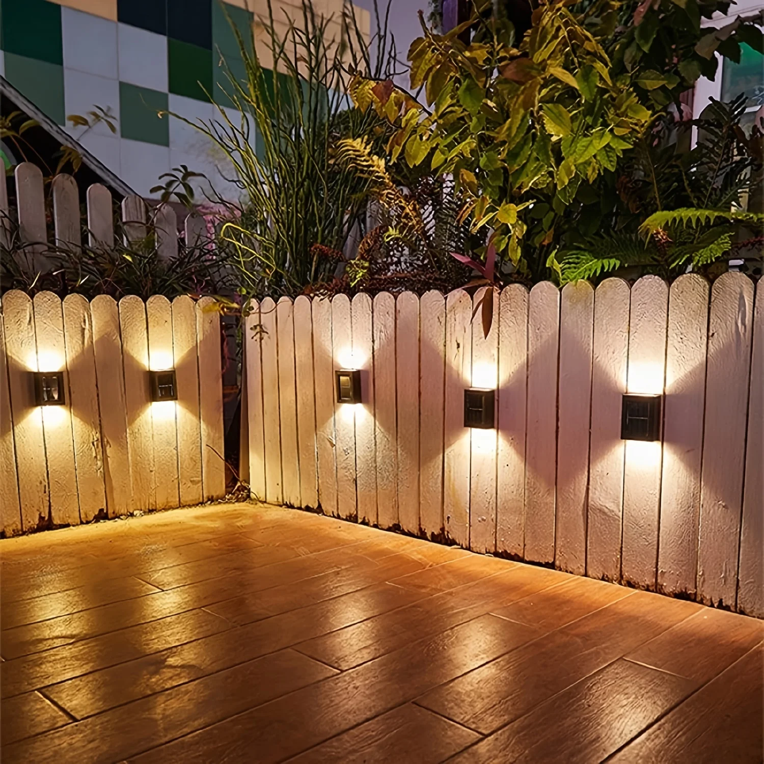 Nuevas luces solares de colector, lámpara Solar Led impermeable para exteriores, iluminación luminosa arriba y abajo para jardín, balcón, patio, lámparas de decoración de calle