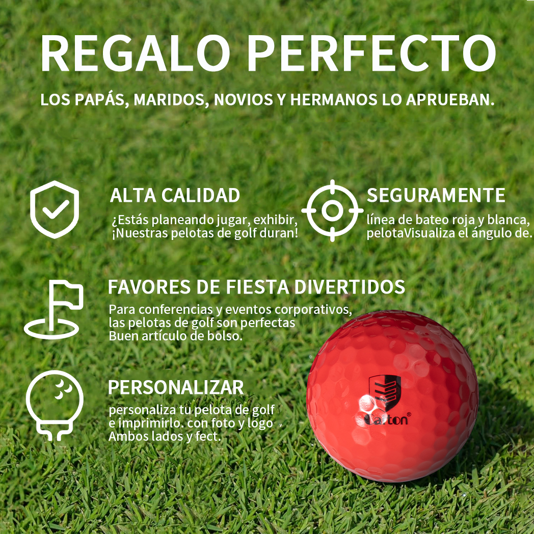 Caiton 12/6/3 Uds pelota profesional de tres capas de alto rebote, fácil de tocar de larga distancia, pelota de Golf de Control de competición profesional