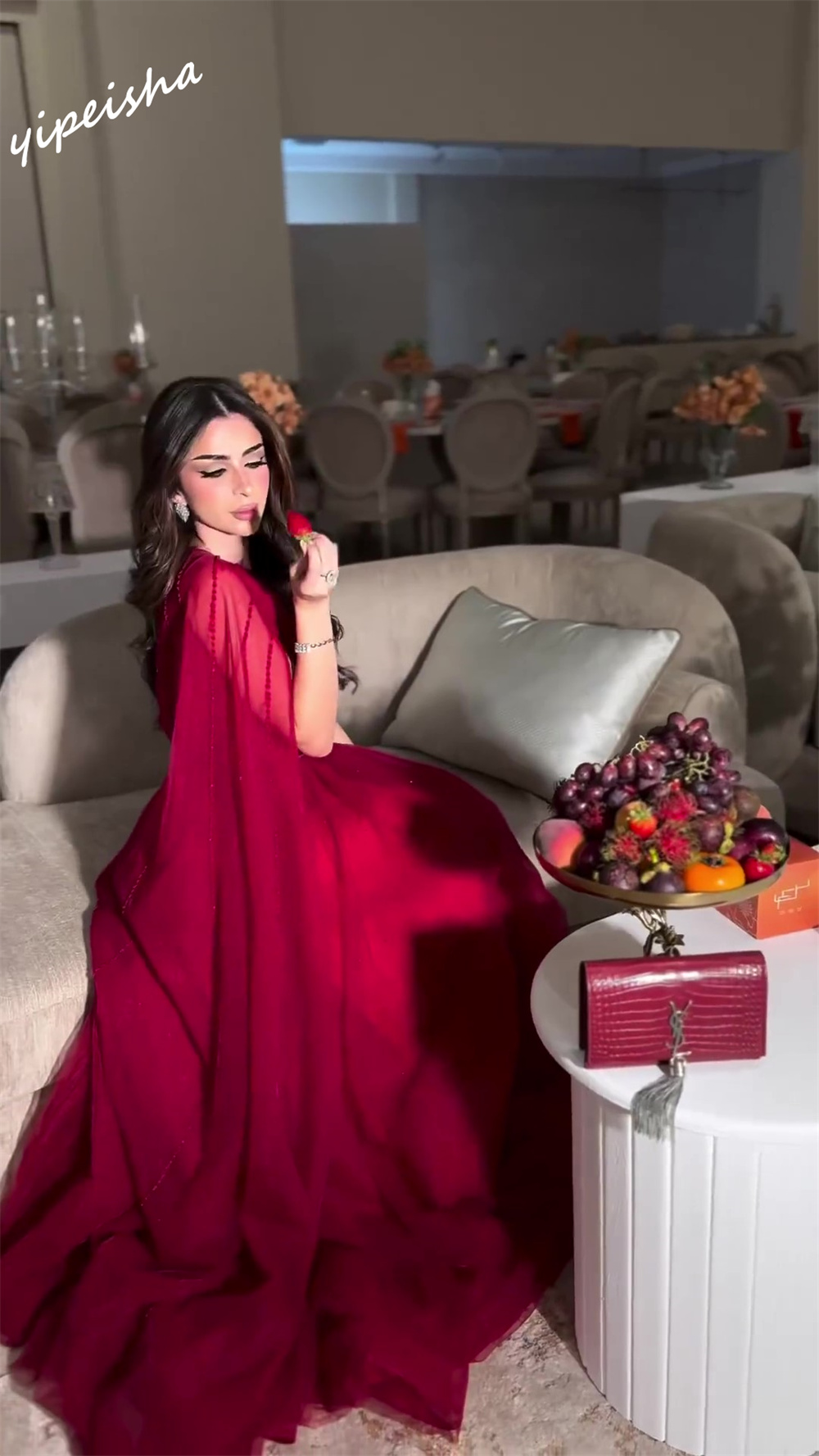 Personalizado Sparkle Jewel A-line até o chão e saias de lantejoulas tule personalizado