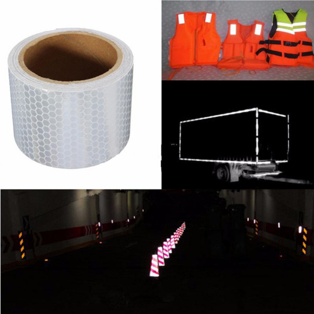 1 pz 5cm x 3m Cinta Reflectante riflettente tessuto riflettente Reflex Adhesiva Auto Car Film Crystal Honeycomb 30 Mm