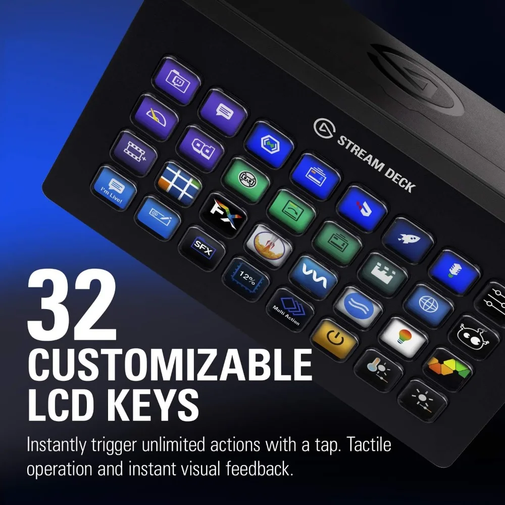 Advanced Studio Controller  32 macro keys  trigger actions in apps and software likeTwitch  YouTube and more