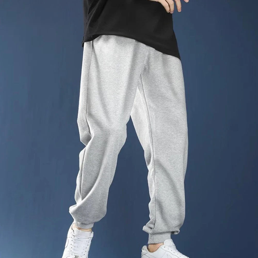 Heren casual joggingbroek fleece sportbroek unisex mode effen losse broek streetwear herfst winter jogging fitnessbroek