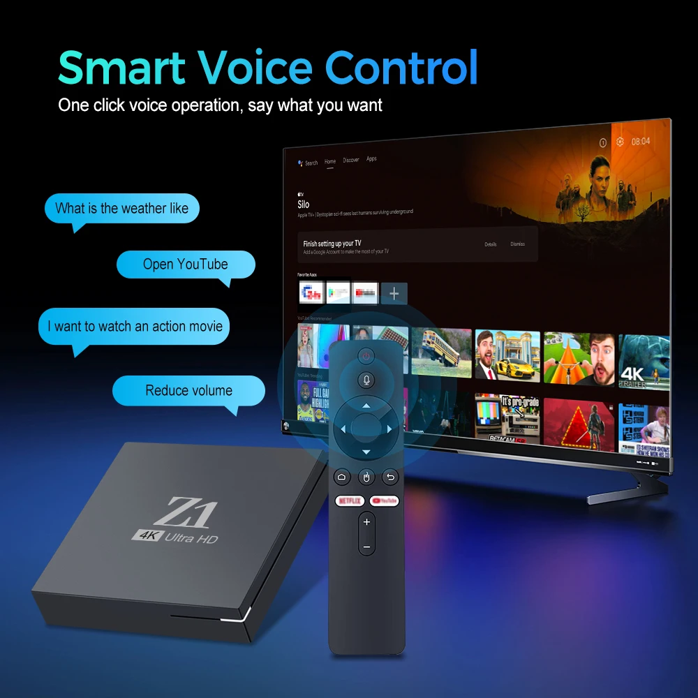 Smart Z1 TV BOX Android Dual WiFi 2GB RAM 16GB ROM 3D Media Player 4K Set Top Box Smart TV Box Upgraded Global Version