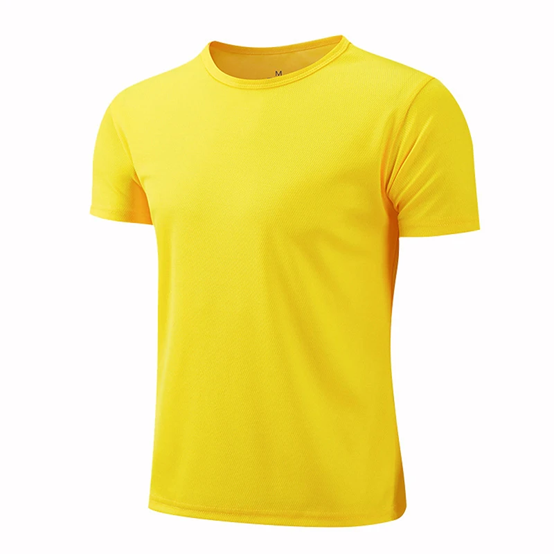マルチカラークイックドライ半袖スポーツ Tシャツジムジャージフィットネスシャツトレーナーランニング Tシャツティーンエイジャー通気性スポーツウェア