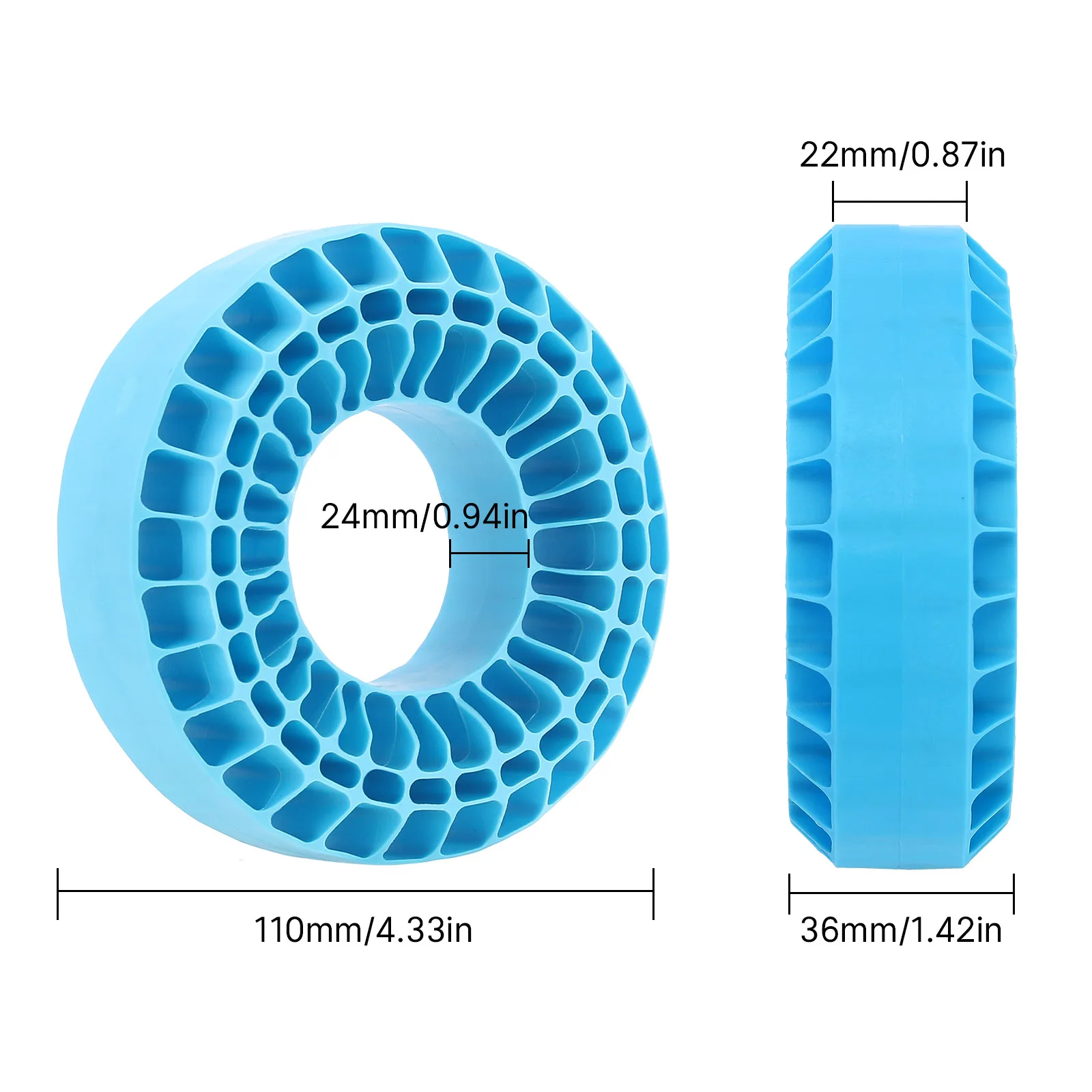 INJORA Silicone Rubber Insert Foam Fit 118-122mm (4.75" OD) 1.9" Wheel Tires for 1/10 RC Crawler