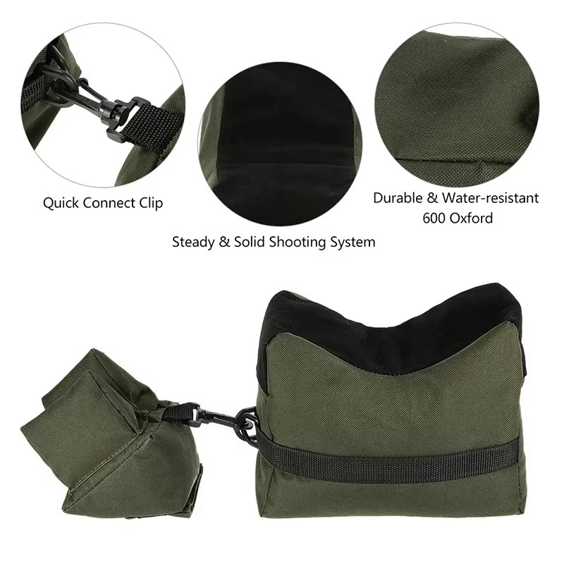 Sac de support de fusil avant et arrière de camping, sac de sable sans sable, support de cible de tir de tireur d'élite militaire, accessoires de odorde chasse