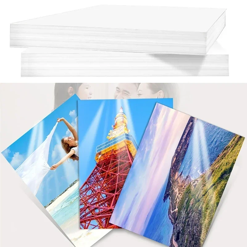 Papier Photo brillant 3R 4R 5R 6R 8R A3 A4 A5 A6, papier Photo simple face brillant 180/200/230/260G, papier d'impression pour imprimante à jet d'encre