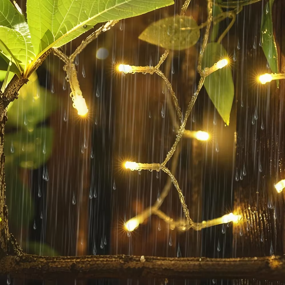 Christmas Fairy String Lights 8 Modes Extendable for Indoor Wedding Birthday Christmas Tree Garden Decor Multicolor