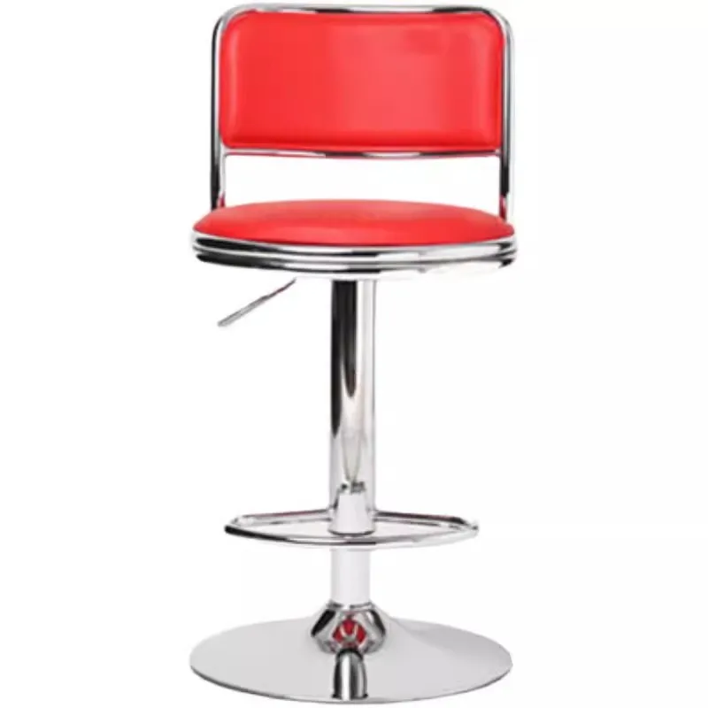 バーチェアラボスツールバック家庭用回転リフトスツールレジ係背の高いラウンドフロントデスクBancos Para Barra Sillas Para