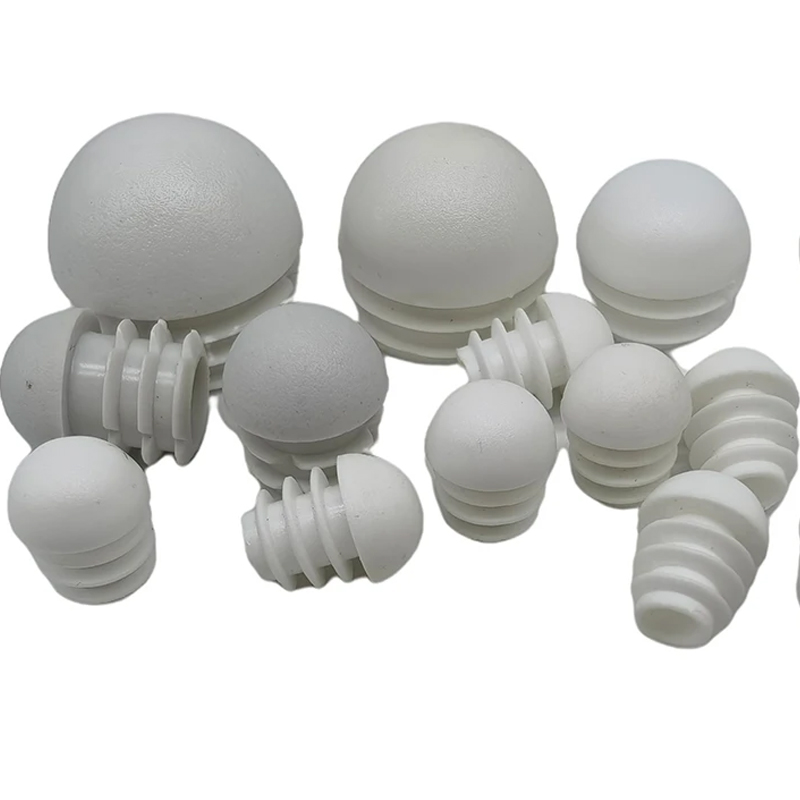 Weiße gewölbte runde Kunststoff-Endkappen, Stuhlfüße, Stahlrohr, Rohrabdeckung, Einsätze, Stecker 13, 16, 20, 28, 30, 35, 38, 40, 42, 45, 48 50 mm