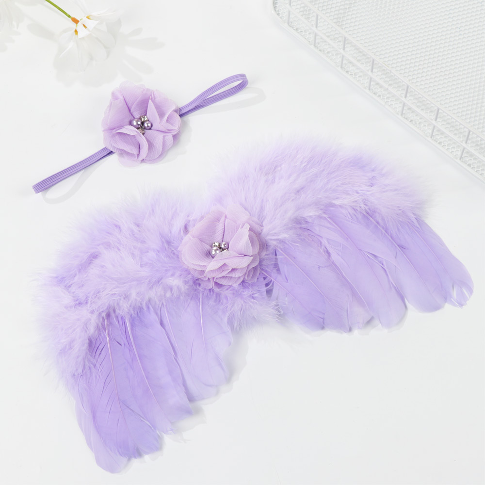 Ailes d'Ange Blanches pour Photographie de Nouveau-Né, Accessoires de Cheveux pour Bébé Fille