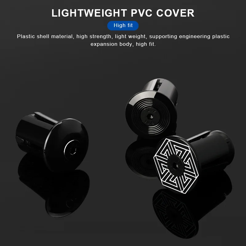 Bicycle Bar Ends Plug Caps Expanding Adjustable Locking Handlebar End Plugs Plastic For Road Cycling MTB Mountain Bike Grip Cap
