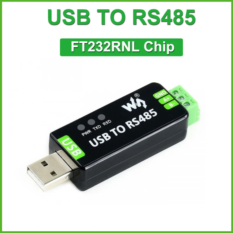 Waveshare Industrial USB-zu-RS485-Konverter Original FT232 mit Schutzschaltungen, kompatibel mit Fernsehern