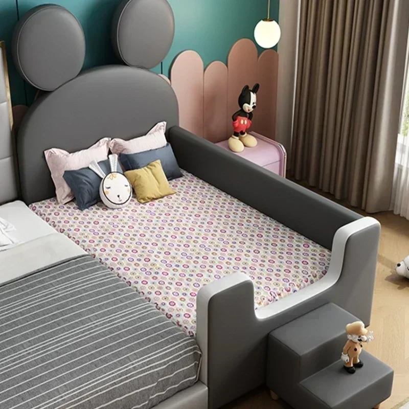 Lit de maison pour enfants, design mignon, blanc, noir, loft moderne, lits pour enfants, garçons, filles, meubles pour chambre à coucher