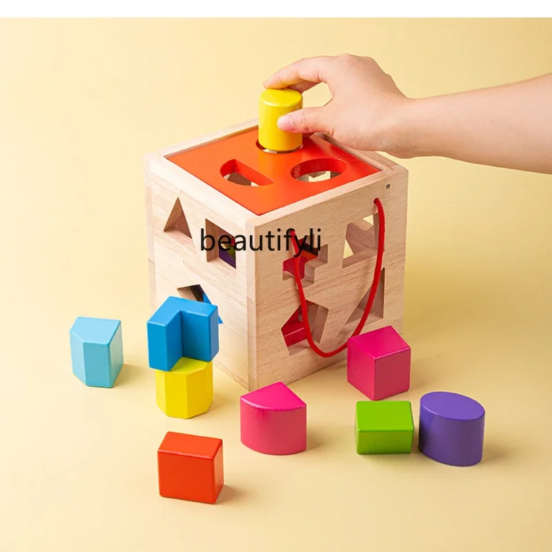 幼児教育パズル、幾何学的形状、マッチングおもちゃ、インテリジェンスボックス、スペーサー認識、ビルディングブロック