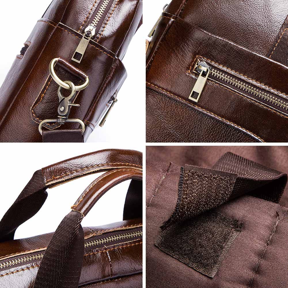 Borsa da ufficio portatile in vera pelle da uomo per borsa per laptop Borse a tracolla messenger da lavoro di alta qualità da viaggio