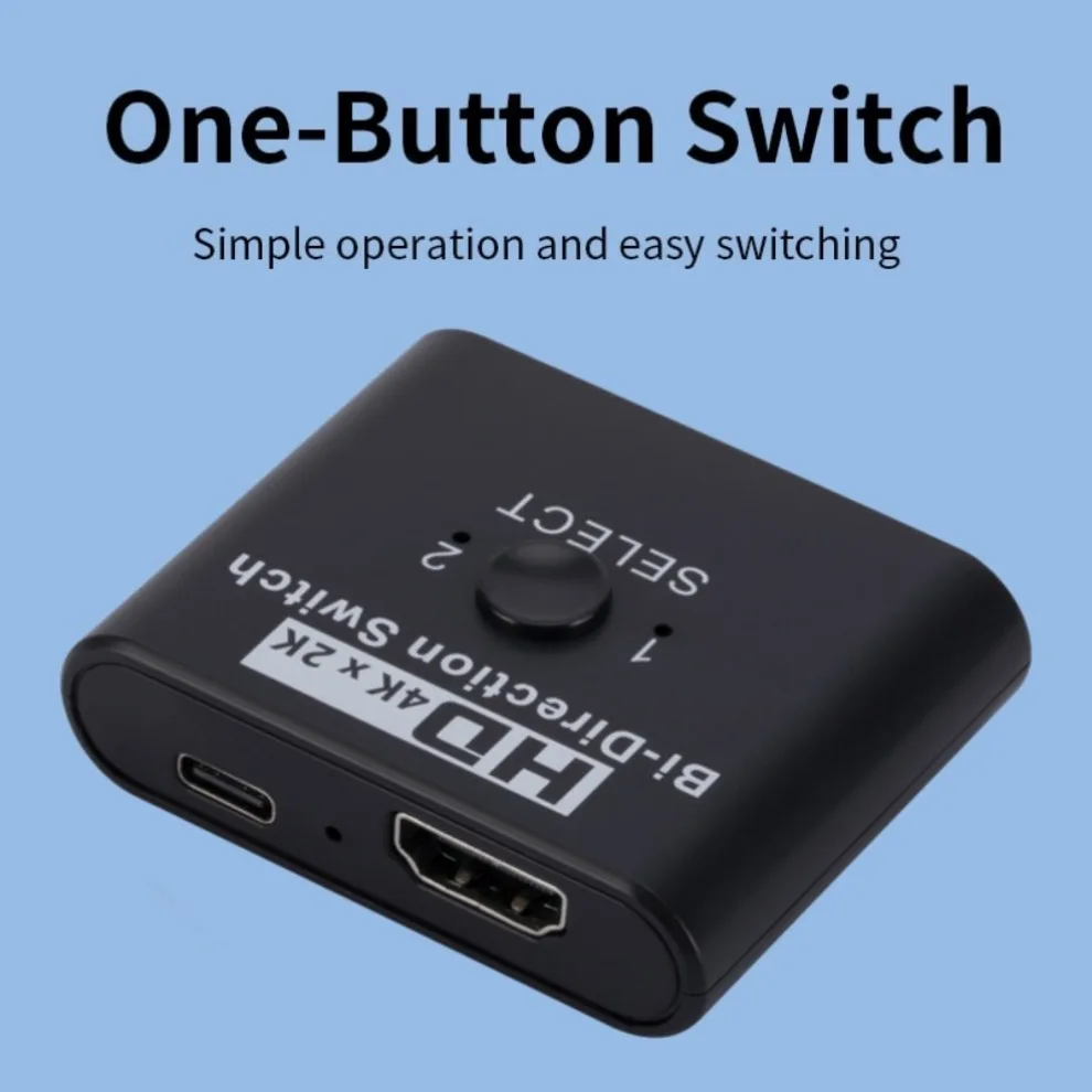 4K HDMI-Compatible Switch Splitter Bi-Direction 1x2/2x1 HDMI-compatible Switcher 2 in1 Out for PS4/3 TV Box Switcher Adapter