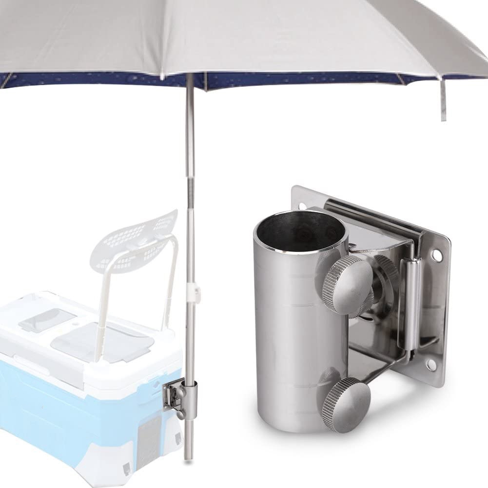 Soporte de Base de paraguas de pesca, Base ajustable de acero inoxidable para caja de pesca