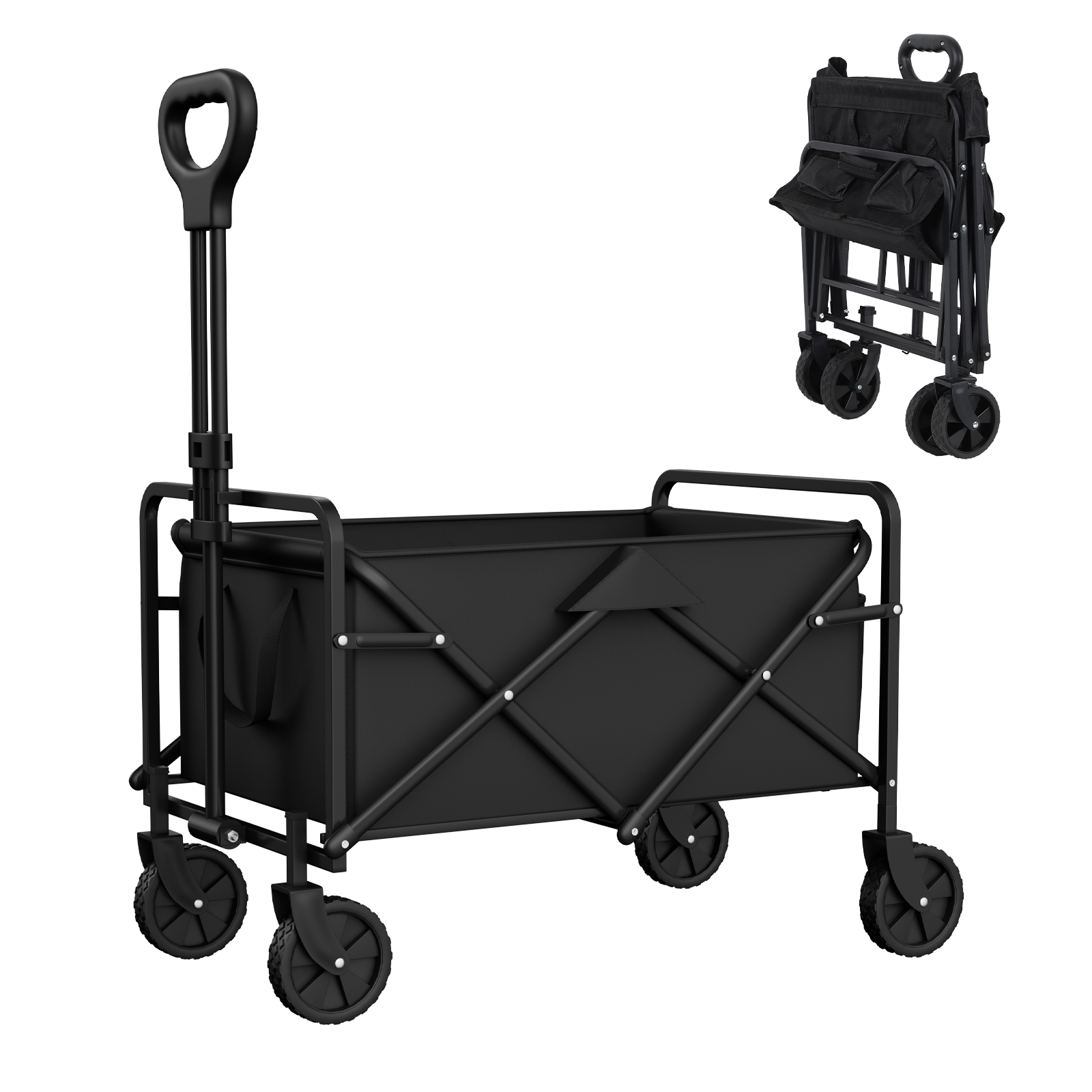 Portable Household Folding Handcart, Adjustable Height and Angle, easy to fold, strong load-bearing capacity for beaches,camping