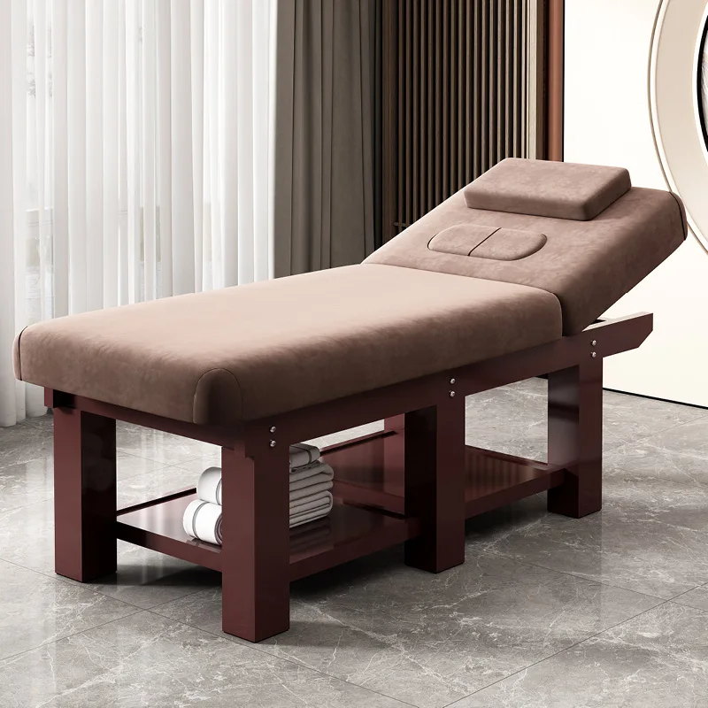 เตียงไม้ทรีทเมนท์ญี่ปุ่นขนตายืออาชีพเปลเชอร์นวดความงามโต๊ะกระเป๋าใส่อุปกรณ์ตัดผมข้อความ massageliege