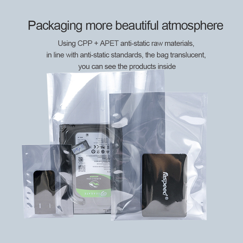 ESD Bag with Top Open Anti Static Shielding Package for Storage Electronic Components PCB Board Protection USB Pouches