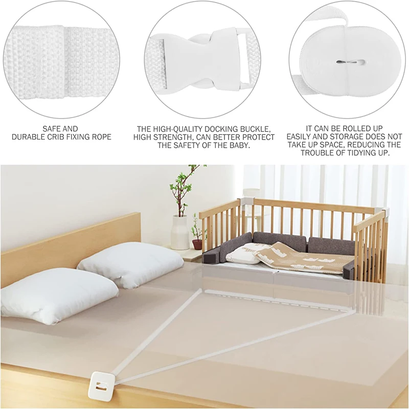 เตียง Connector ที่นอนเข็มขัดแผ่นเด็กยึดยึดผู้ถือ Crib สะพานเชือกสายรัดคู่เชื่อมต่อฝาแฝด Fixation