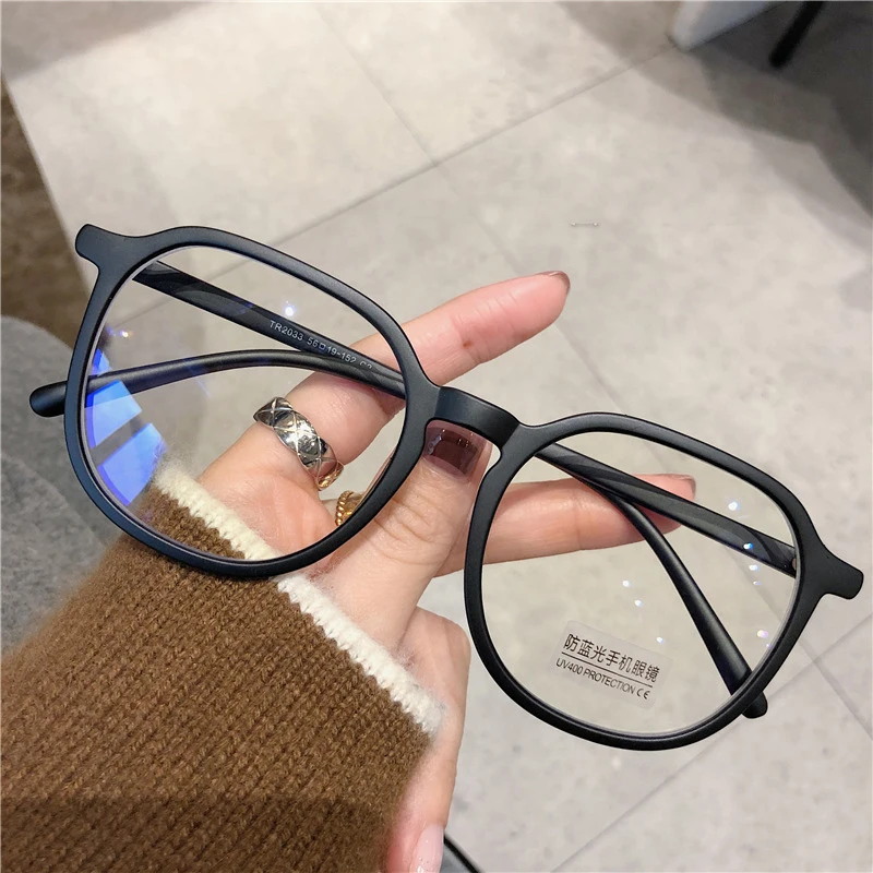 Lunettes Anti-lumière bleue à grande monture carrée, mode rétro pour hommes et femmes, Protection des yeux pour jeux sur ordinateur, lunettes classiques en verre uni