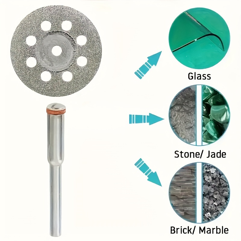 30 pièces disque de coupe diamant Mini jeu de lames de scie circulaire ponçage meule outils de travail du bois accessoires lames multi-tailles