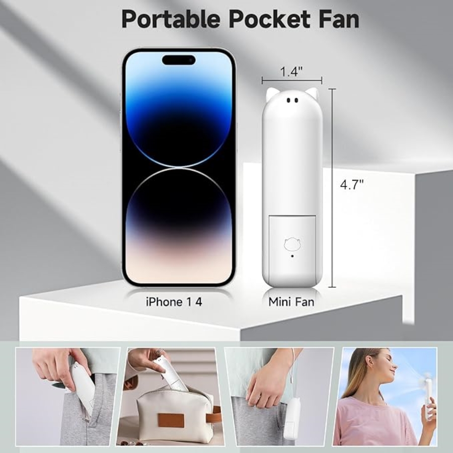 พัดลมแบบมือถือพัดลมแบบพกพาขนาดเล็กสำหรับการเดินทางพัดลมส่วนบุคคลพกพาที่มีความเร็ว3ระดับพัดลมตั้งโต๊ะขนาดเล็กแบบพับได้และชาร์จไฟได้