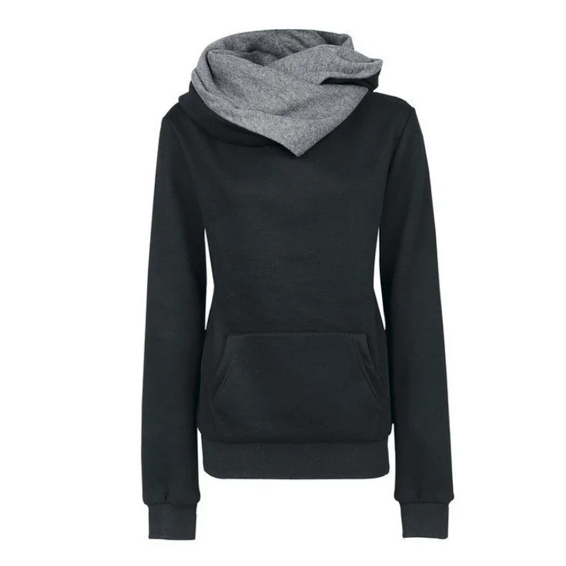 Primavera otoño sudaderas con capucha mujer chándal Color sólido moda manga larga jerseys Navidad Casual cálido sudaderas con capucha Tops
