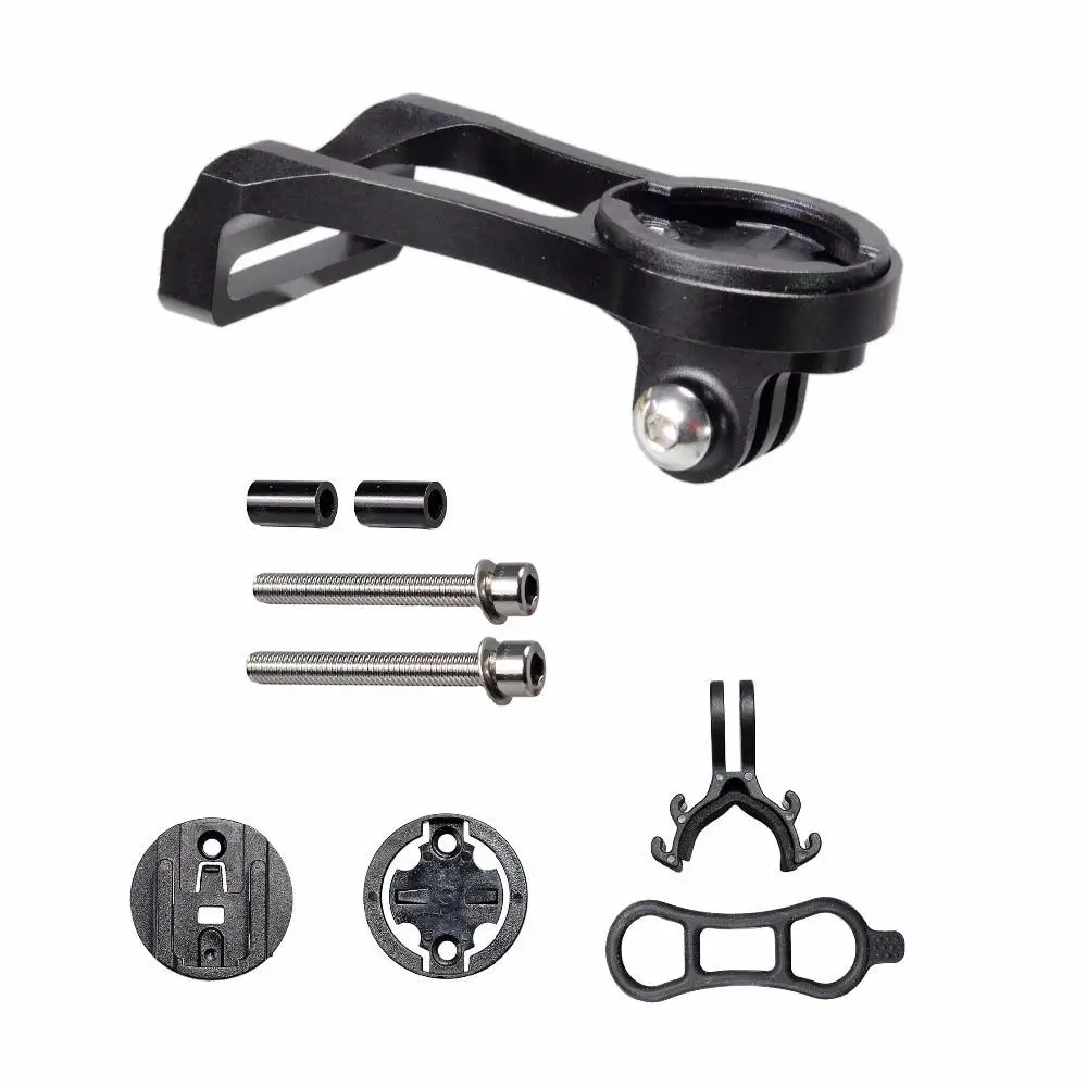 Aluminium Alloy Bicycle Computer Mount Holder Headlight Clamp Bike Handlebar Extension Bracket Adapter for GARMIN Edge GPS Gopro