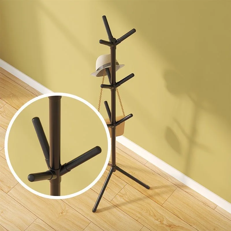 Perchero de pie para ahorro de espacio con ganchos, colgador de ropa para dormitorio, organizador de almacenamiento en el suelo, soporte de ropa resistente y duradero