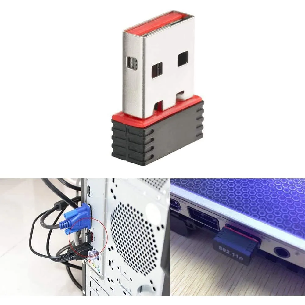 Mini-netwerksignaalontvangst Driverless Wi-Fi-adapter voor pc Desktop 2.4G netwerkkaart USB Plug and Play