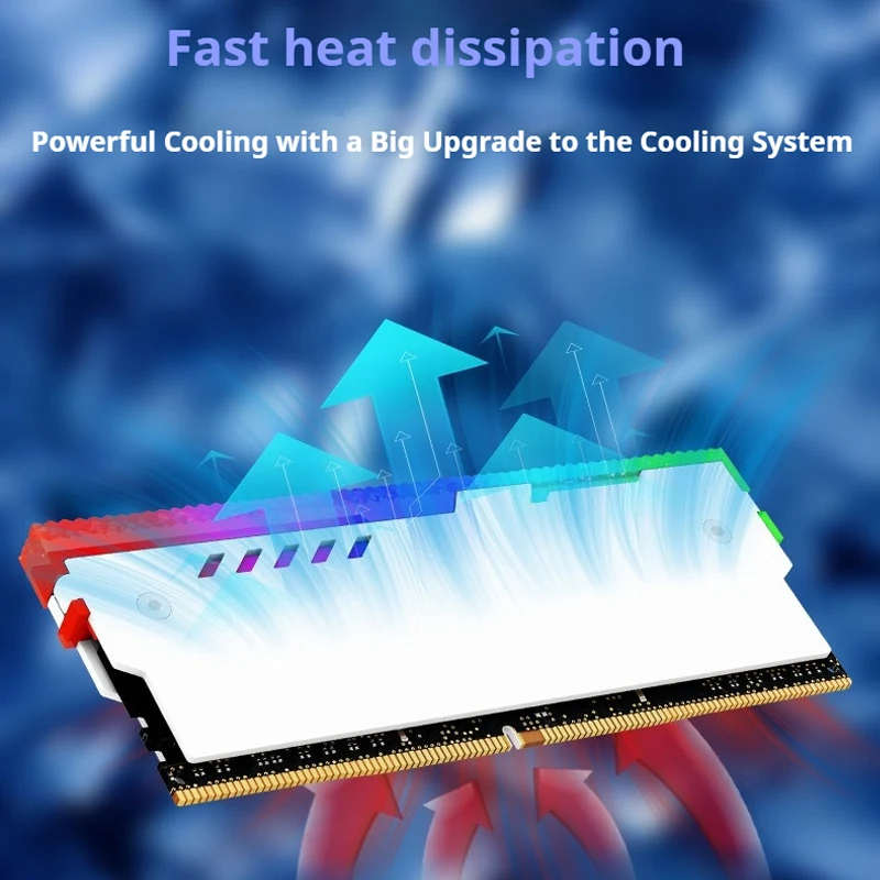 TEUCER Memory Cooling Vest ARGB Heat Sink RAM Cooling Kit Suitable For PC Desktop Computer Memory