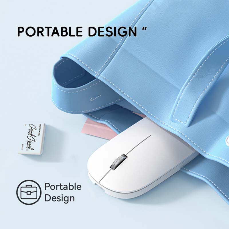 Xiaomi Mijia Bluetooth Wireless Mute Mouse Dual Mode Dpi Adjustable 2.4g Type-C Rechargeable Silent Ergonomic Office Mouse