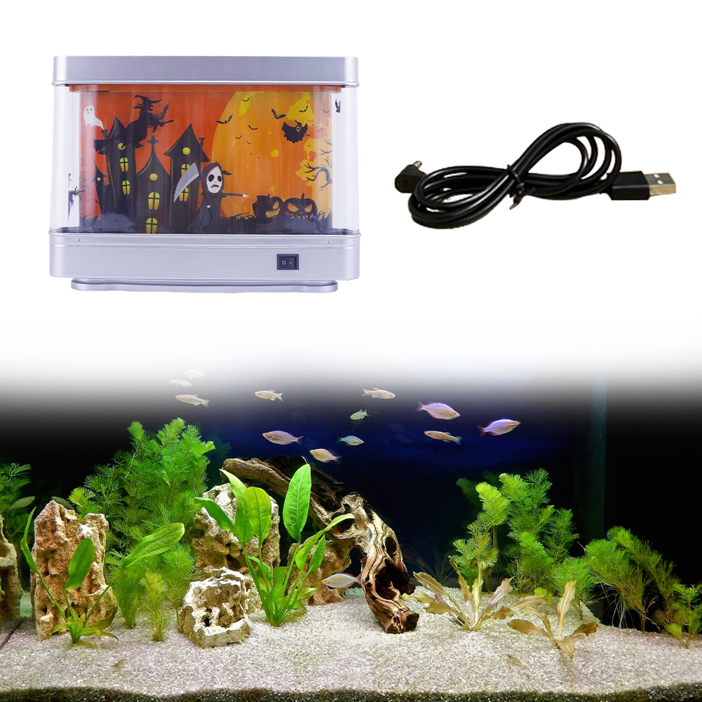 Lampe LED Sensorielle pour Aquarium de Poissons Tropicaux, Faux, Décorative, Cadeau pour Enfant