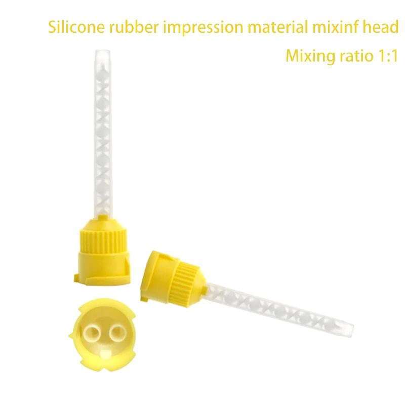 50Pc Nha Khoa Cao Su Silicone Truyền Đạt Đầu Trộn Dùng Một Lần Ấn Tượng Chất Liệu Pha Đầu Trộn Ống Phòng Thí Nghiệm Màu Sắc Ống