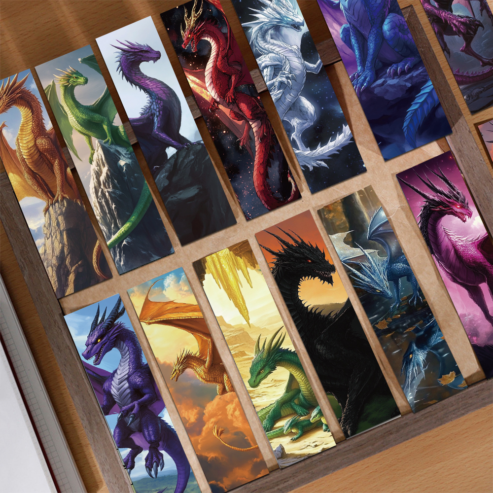 30pcs Cool Dragon Wings Bookmarks Reading Pages Books Annotated Students Stationary Supplies DIY Creative Aesthetic Bookmarks