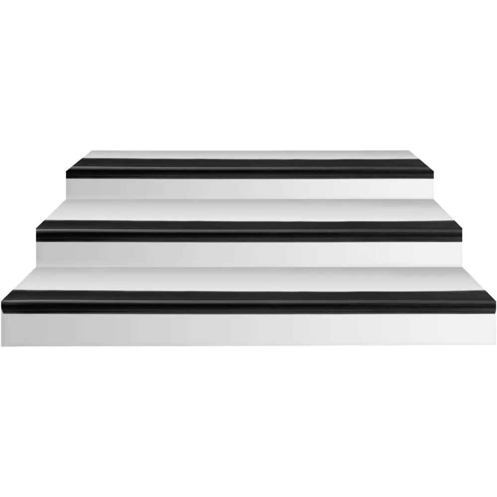 15 Pcs Stair Edging Protector Anti-Slip Edge Nosing Tread Strip PVC Self Adhesive Stair Step Edge Reducing Collisions