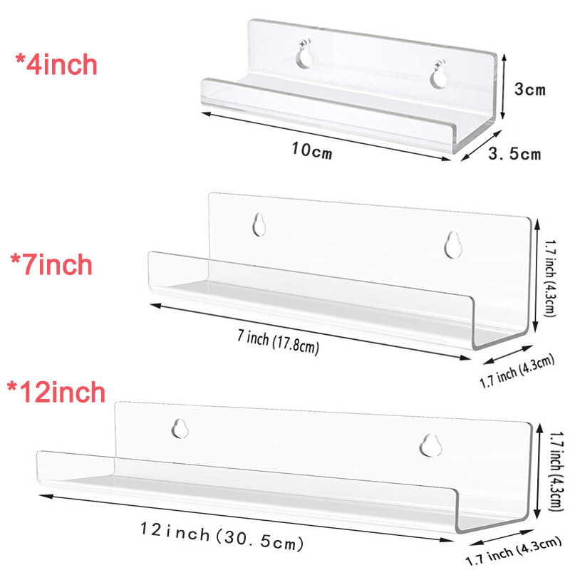 Transparent Acrylic Record CD Storage Racks Living Room Decoration Vinyl Record Shelf Wall Holder Record Display Stand Shelf