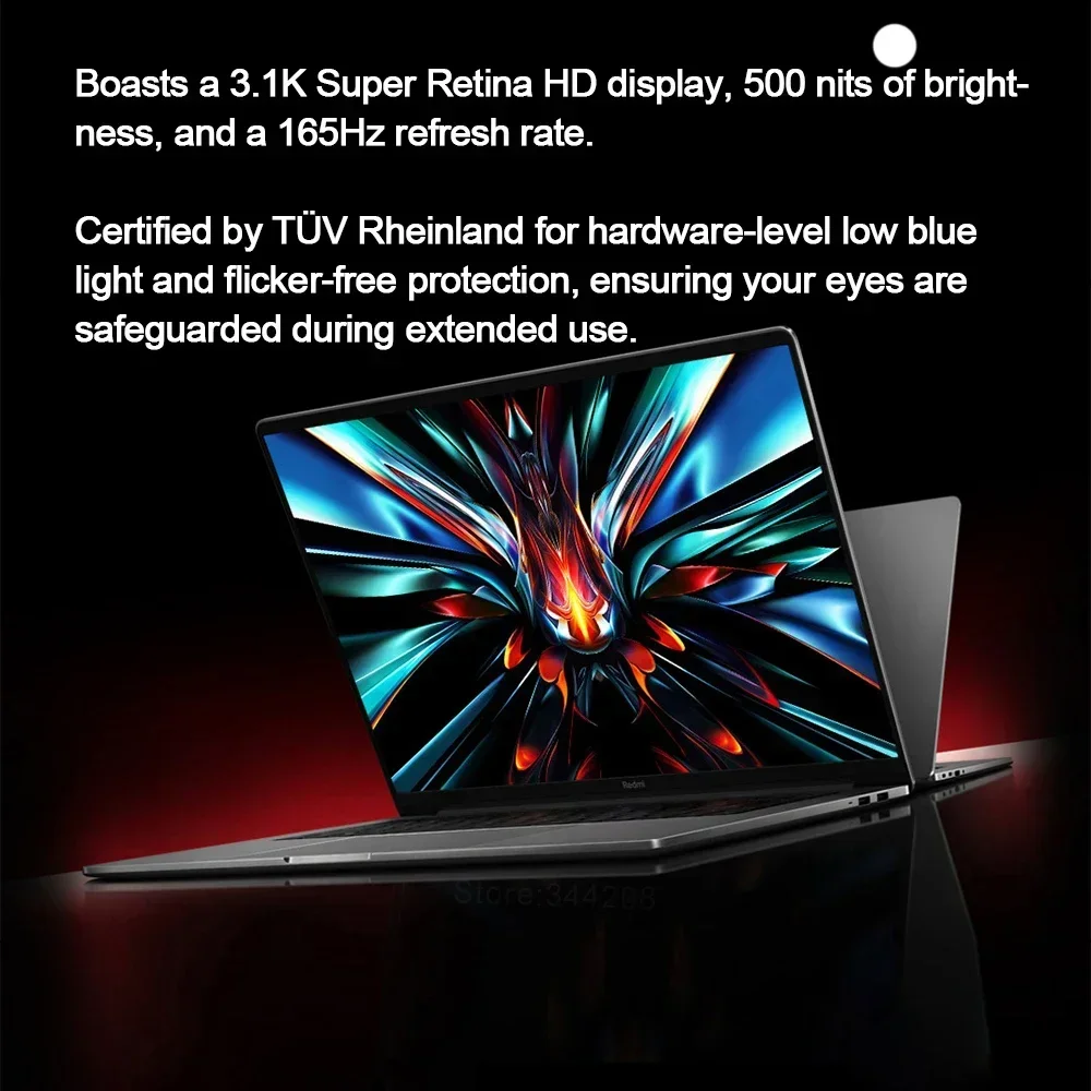 New! For Redmi Book Pro 16 2024 Laptop Intel Ultra5 125H 7 155H RAM 32GB SSD 1TB 16"Inch 3.1K 165Hz Notebook Ultrabook Comput