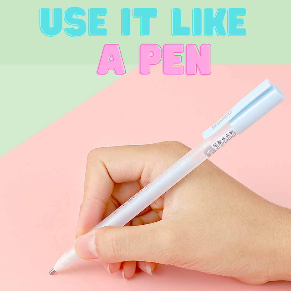Candy Color Glue Pen Handbook Dispensing Pen Quick-Drying Dot Gule Stick DIY High Viscosity Glue School Office Supplies