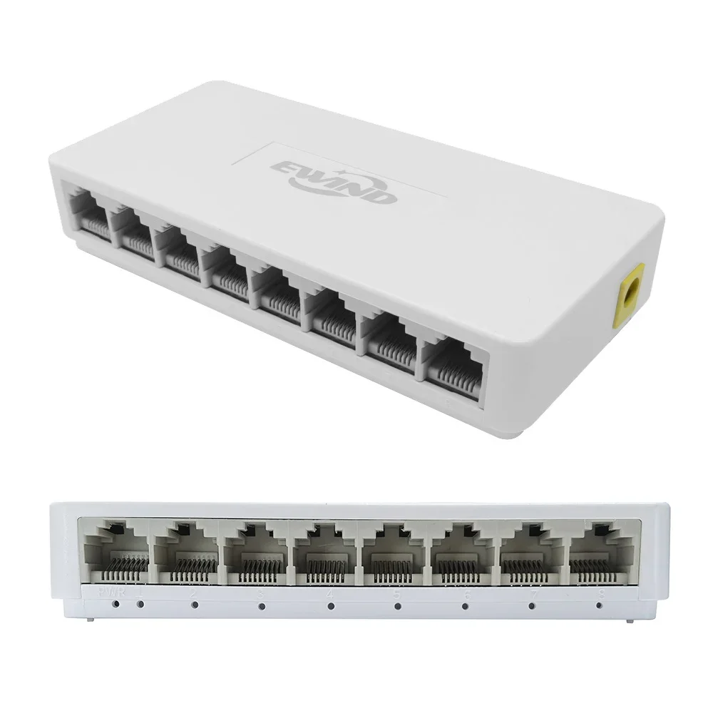 Conmutador Ethernet de 10/100/1000Mbps, adaptador de interruptor de red Gigabit de escritorio de 5/8 puertos, puerto RJ45 rápido, conmutador Ethernet automático MDI/MDIX