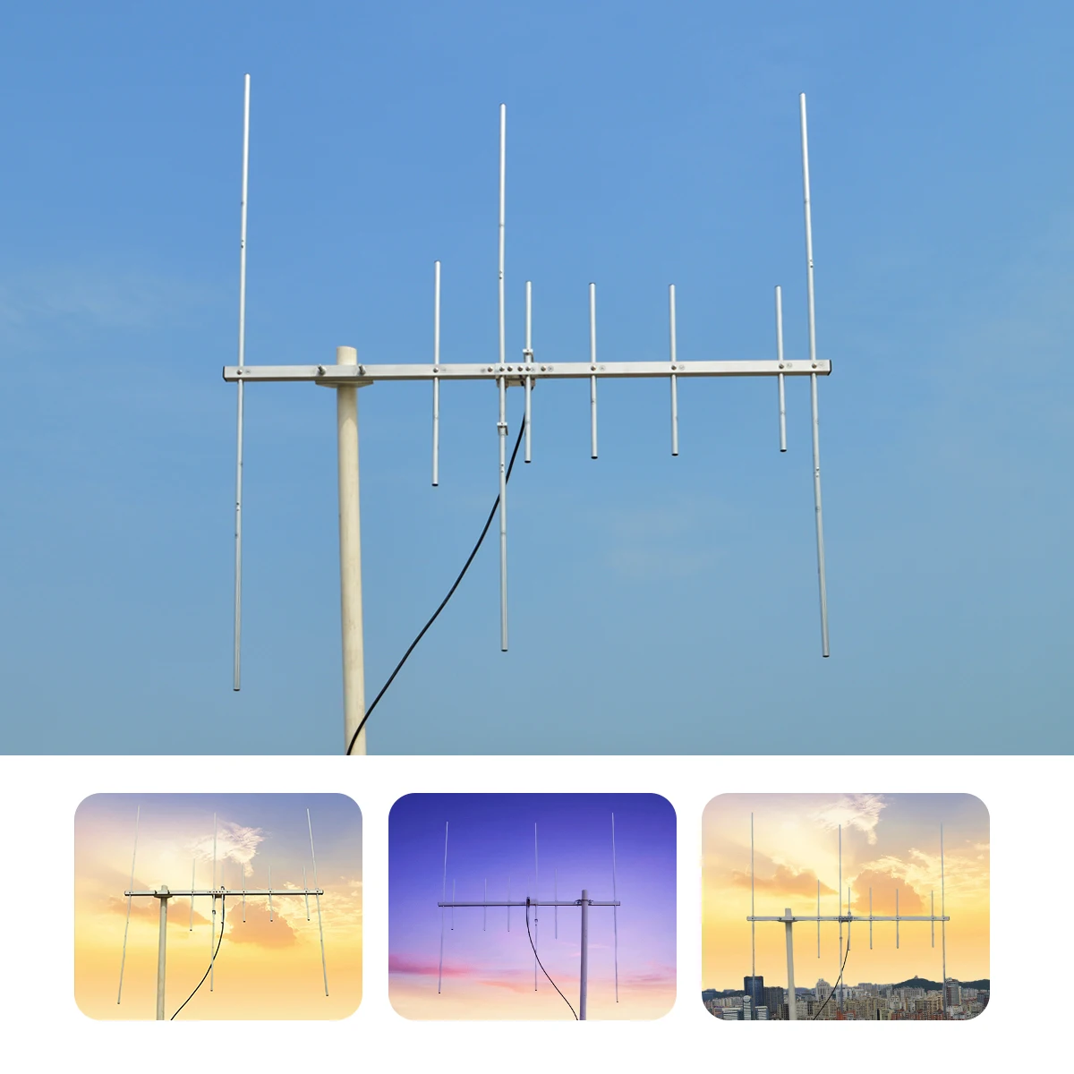 Hyss-リピーターシステム用のデュアルバンド八木アンテナ、高ゲインラムラジオ、垂直ベース、htスキャナー、vhf、uhf、70cm、2m
