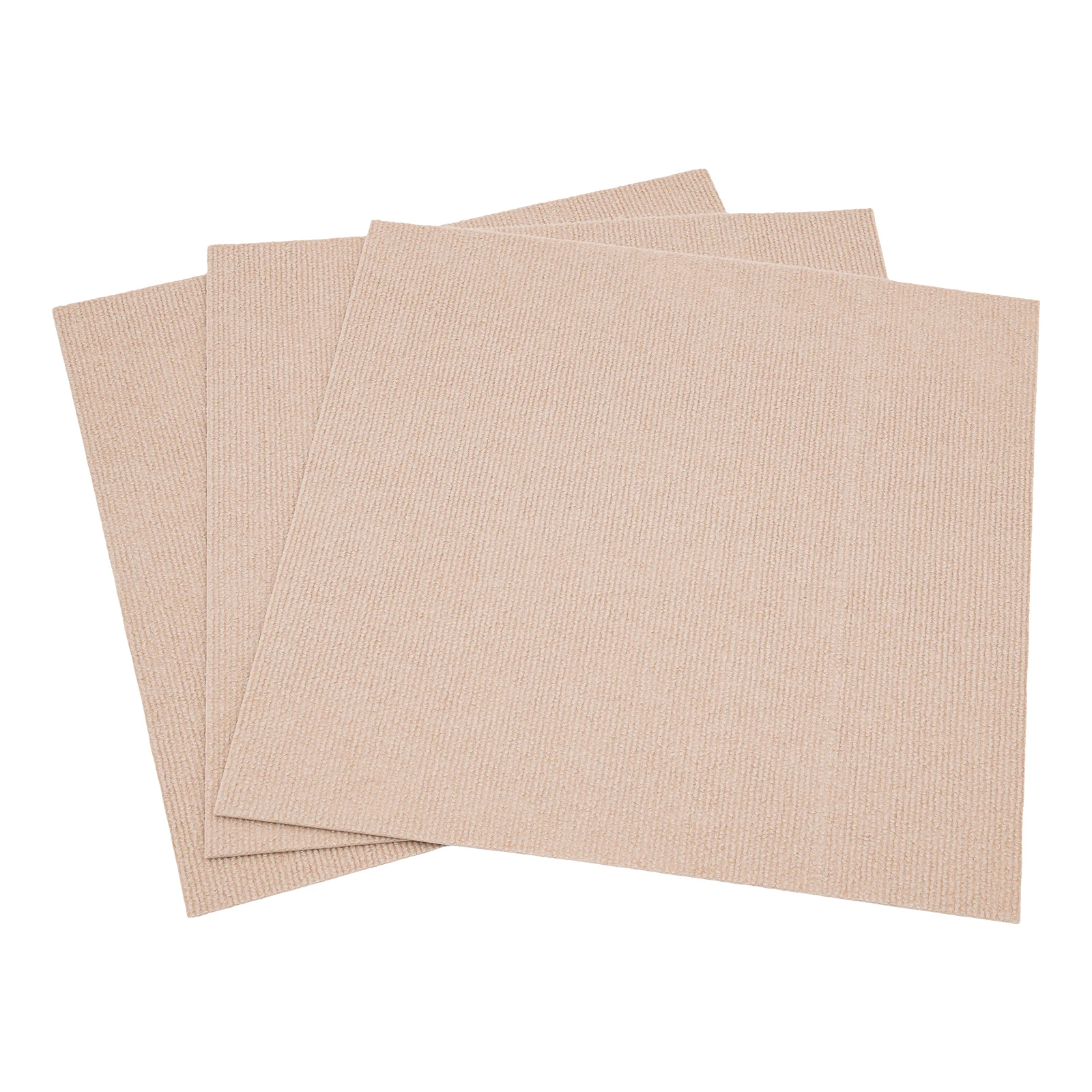 Beige-Kamel Modern Quadratischer Teppich, Bodenteppich, Adsorptionstyp selbstklebender Teppich