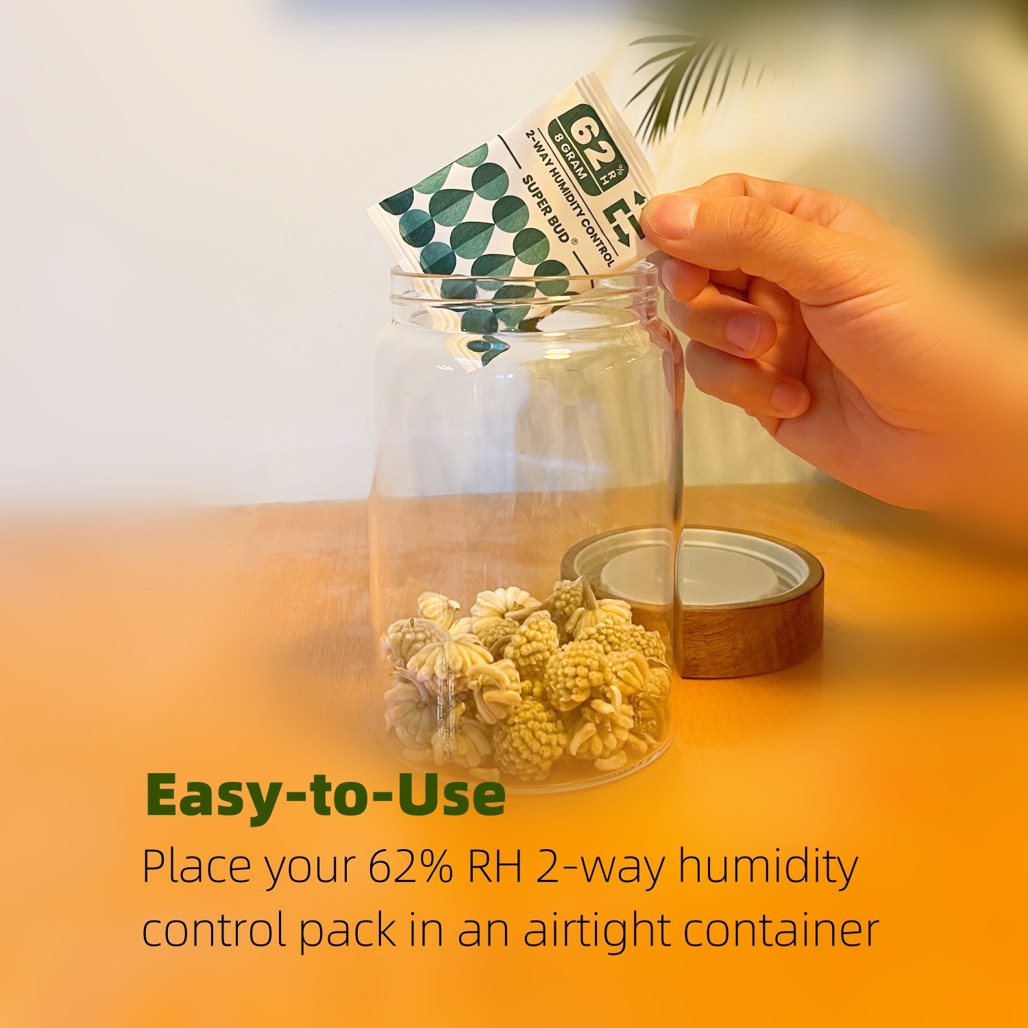 2-Way Humidity Control Packs Size 4g/ 8g, 62% RH Humidifier Packs Hydration Moisture Balancer Packet For Storage Herbs Flowers