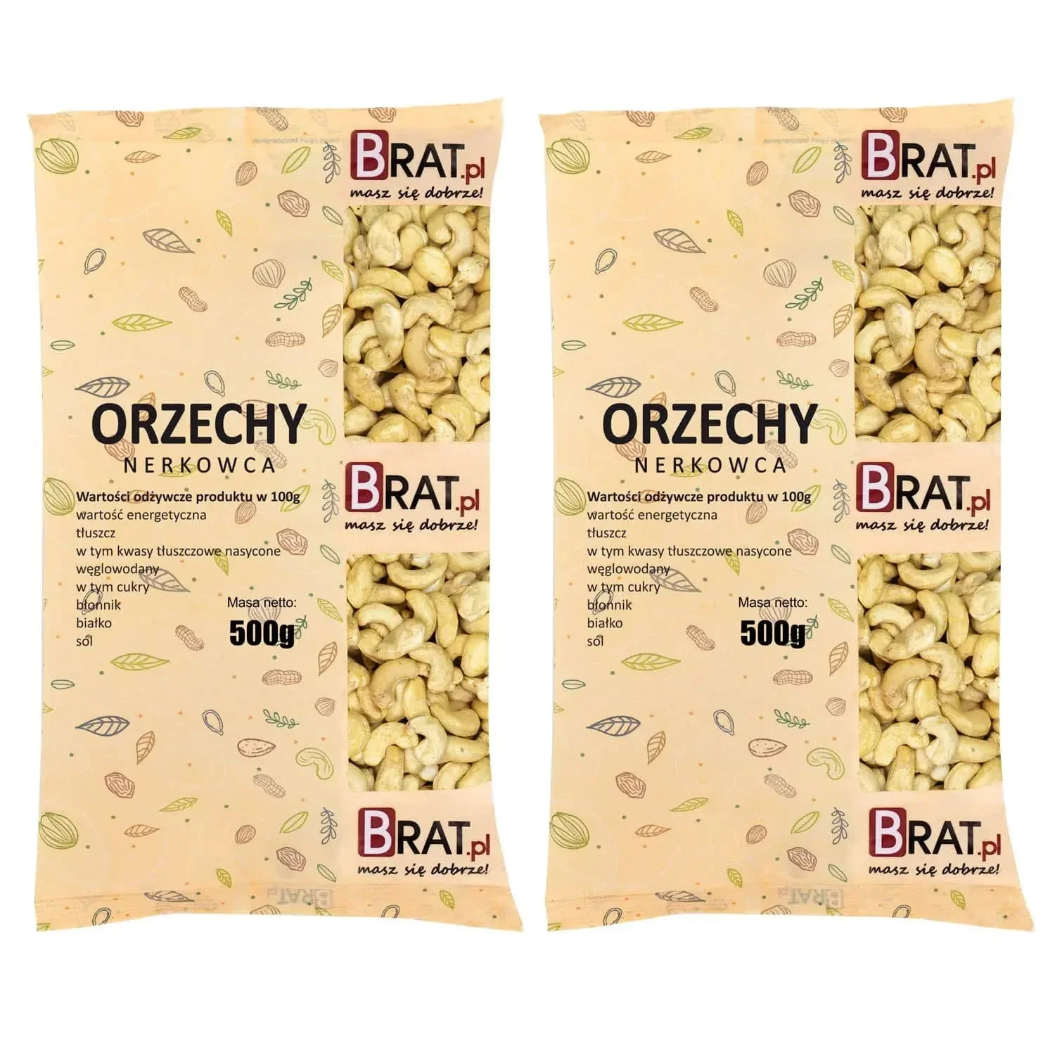 Orzechy nerkowca 1kg (2x500g)